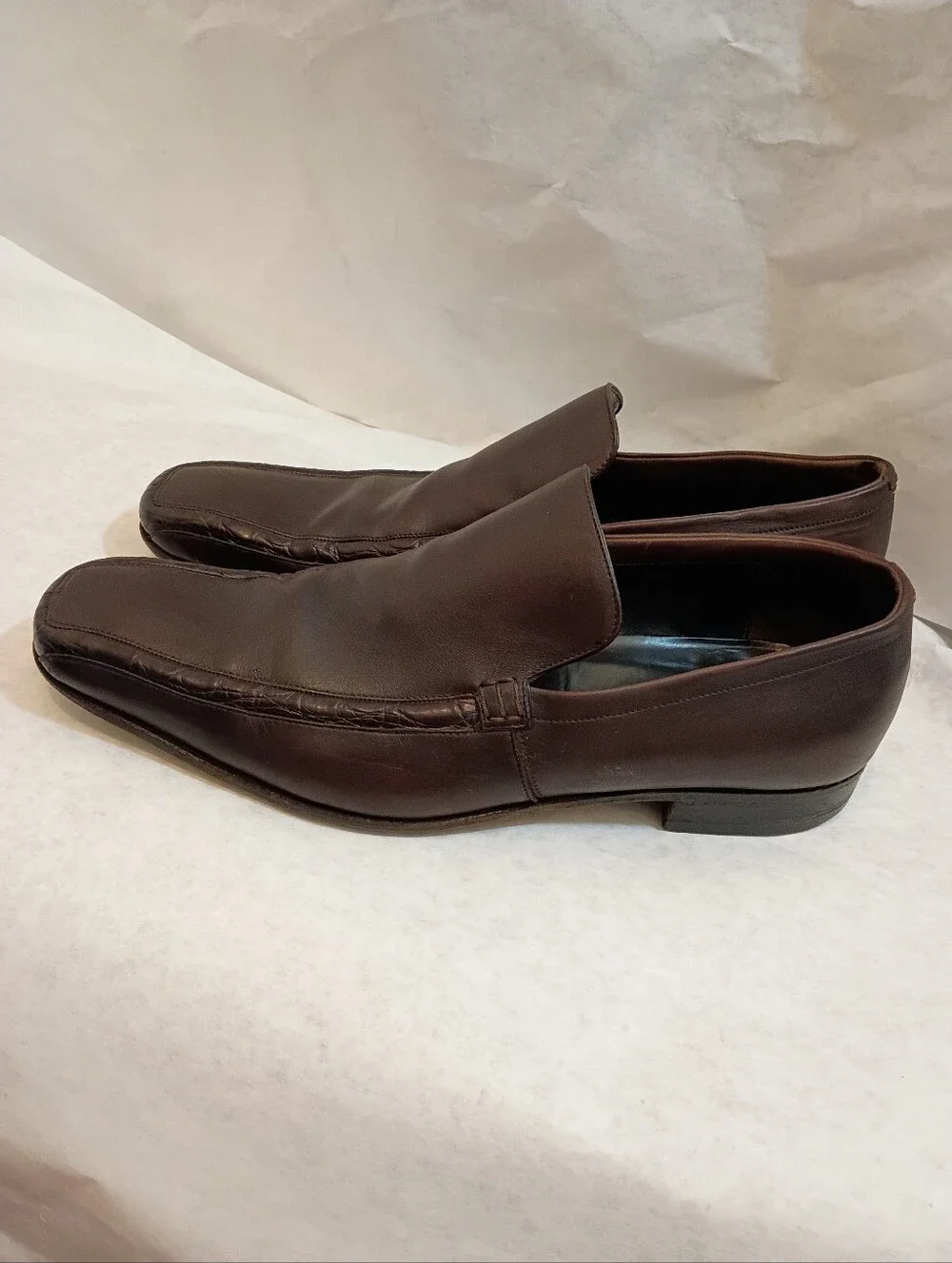Brown Gucci loafers Croc Embossed UK 9.5 Us 10